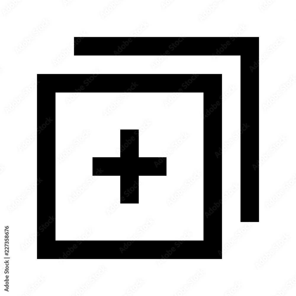 Obraz premium Copy Slides Layer Add Interface Gui Web vector icon