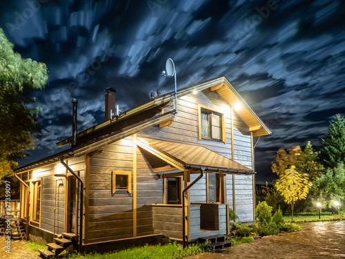 Cottage on the background o...