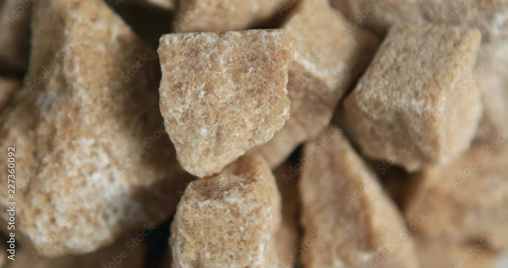 Heap of crystal cane sugar rotating, 4k Heap of crystal cane sugar rotating, 4k