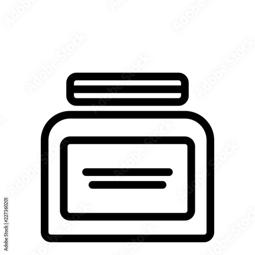 Cream Jar Hairdresser Barber Coiffeur Haircutter vector icon