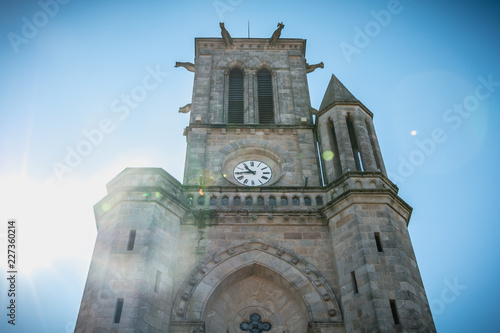 architectural detail of Saint Jean-Baptiste Church in Montaigu