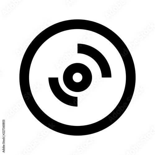 Disc Music Recording Multimedia Media Gui Web vector icon