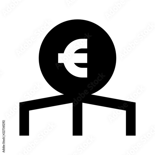 Distribute Euro Finance Money Exchequer Cash vector icon