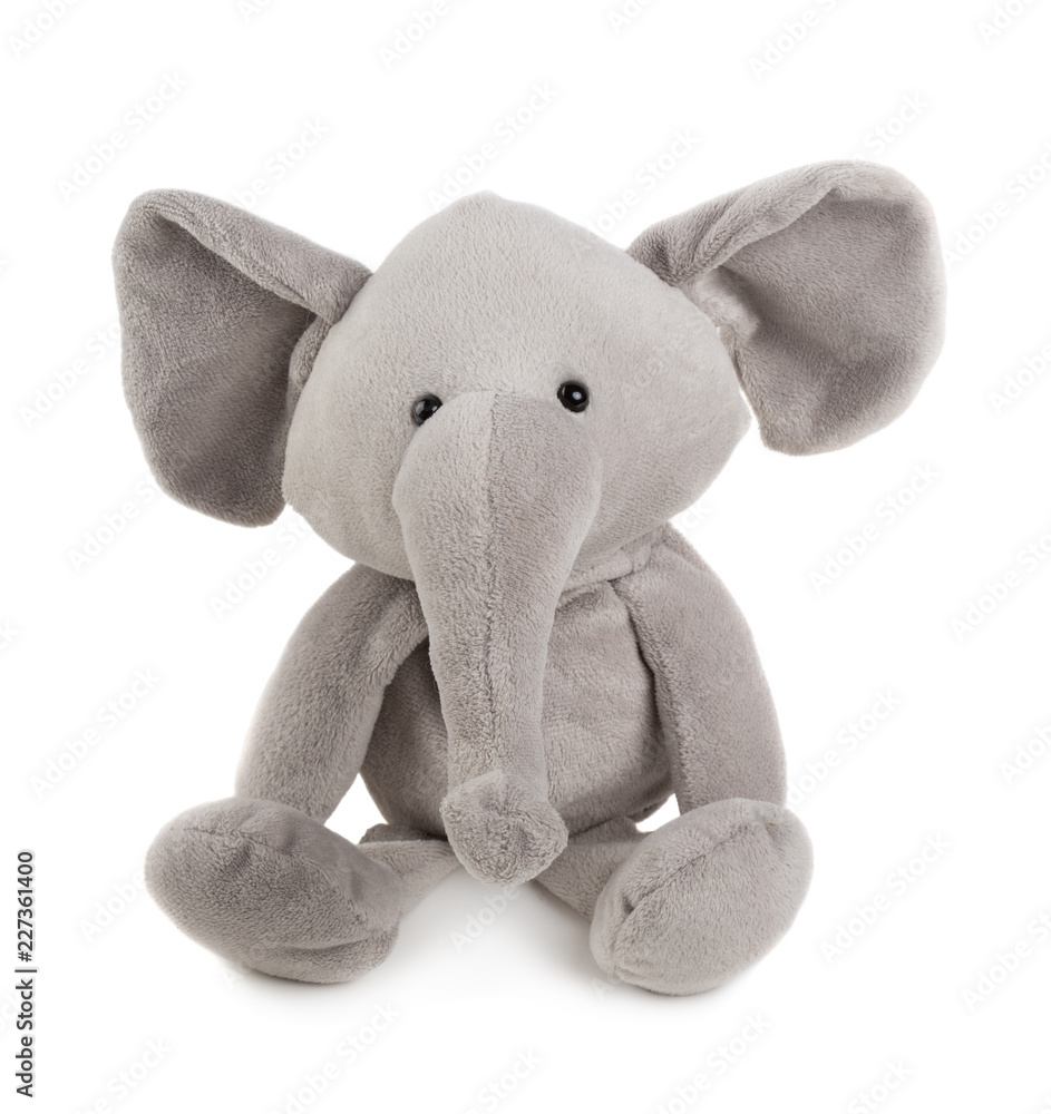 Naklejka premium Szary słoń zabawka