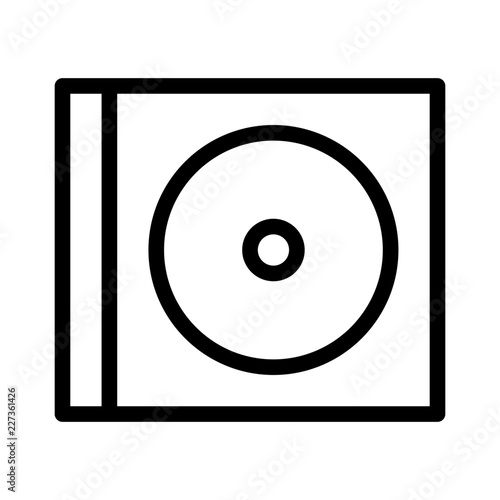 Compact Disc Stationary Office Desk Business vector icon