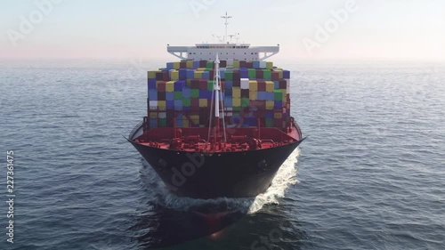Transport ship on the ocean
