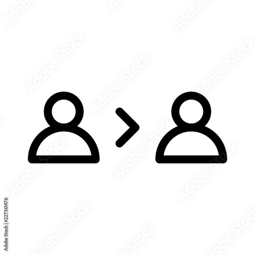 Delegation Organigram Structure Diagram Dialog vector icon