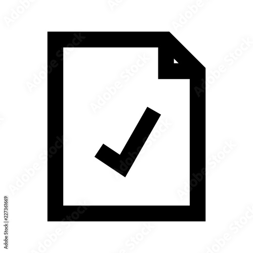Document File Checked Gui Web vector icon