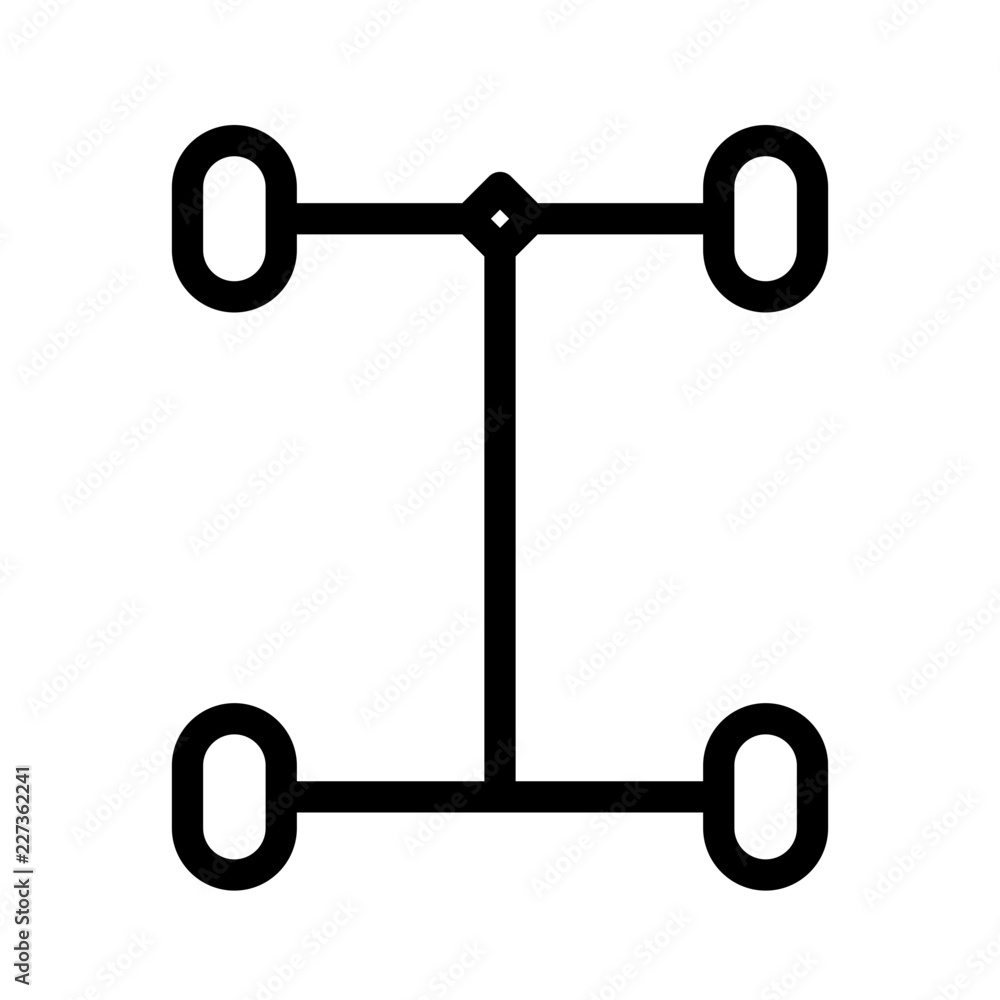 Differentiation Car Vehicle Carriage Truck Front vector icon Stock ...