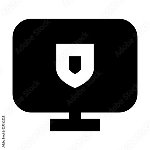 Free Download Display Secure Server Security Data Computer vector icon - GFXLoad