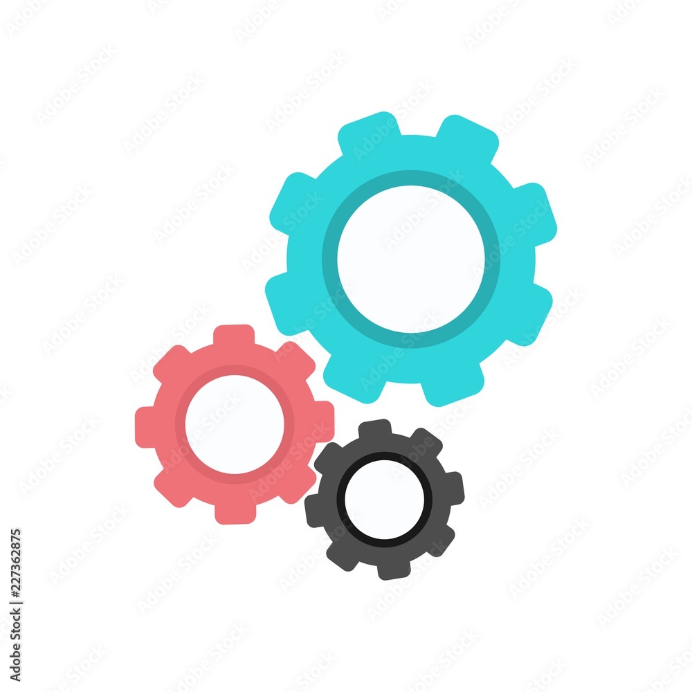 gear icon vector, flat design best vector icon