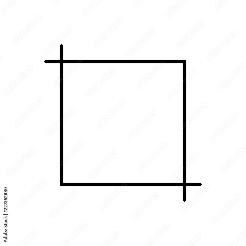 Crop Image Cut Resize Retouch vector icon Crop Image Cut Resize Retouch vector icon
