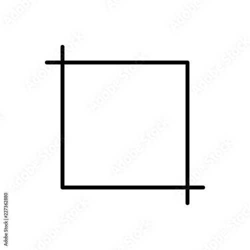 Crop Image Cut Resize Retouch vector icon