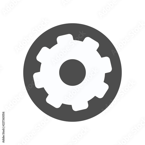 Settings icon with additional gears icon, vector illustration.