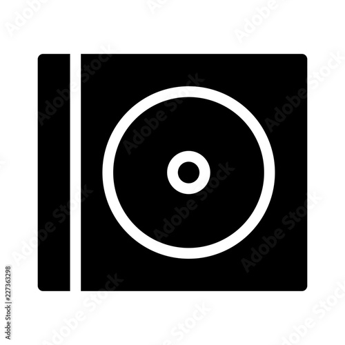 Compact Disc Stationary Office Desk Business vector icon