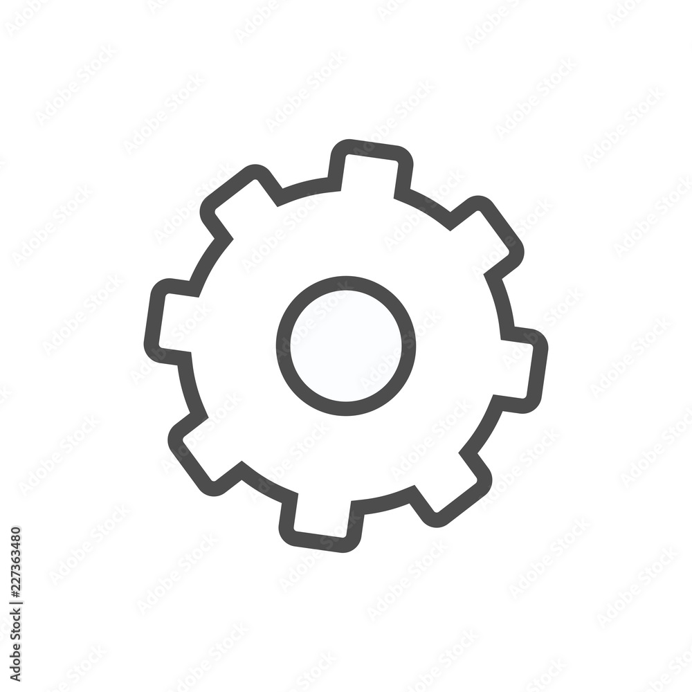 Gear Line Vector Icon
