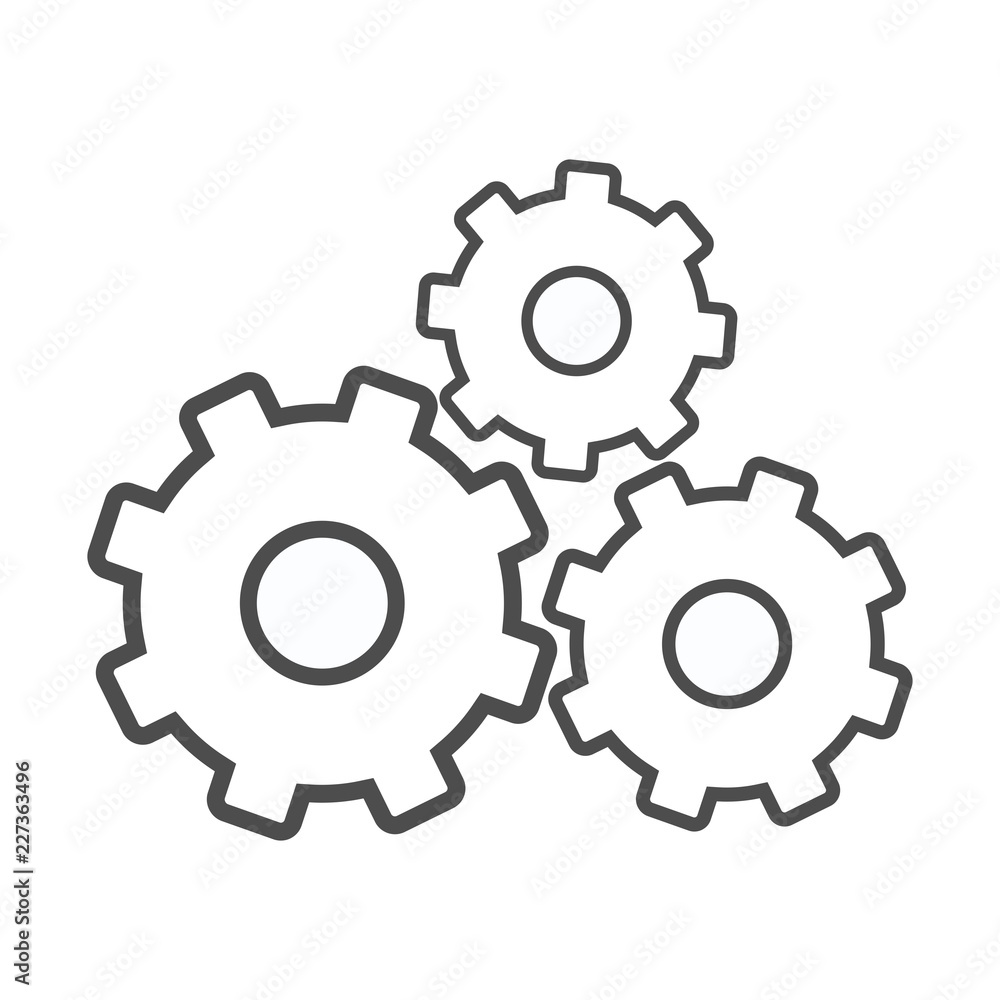 Gear Line Vector Icon Gear Line Vector Icon