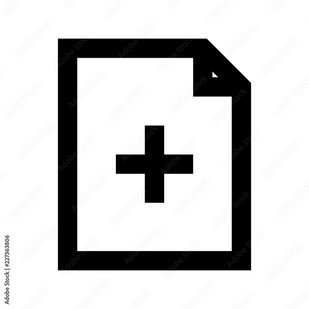 Obraz premium Document File Add Gui Web vector icon