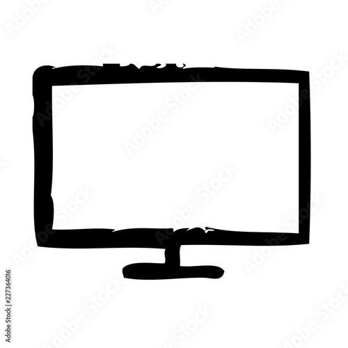 Display Broadcast News Television Newscast vector icon