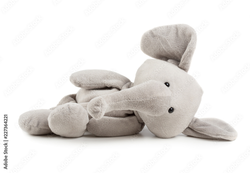 Naklejka premium Szary słoń zabawka