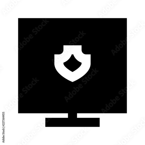 Display Shield Security Protect Protection Secure vector icon