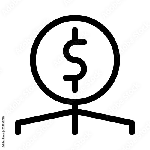 Distribute Dollar Finance Money Exchequer Cash vector icon