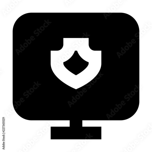 Display Shield Security Protect Protection Secure vector icon