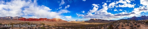 Panoramic View of Red Rock Canyon National Conservation Area Near Las Vegas  Nevada