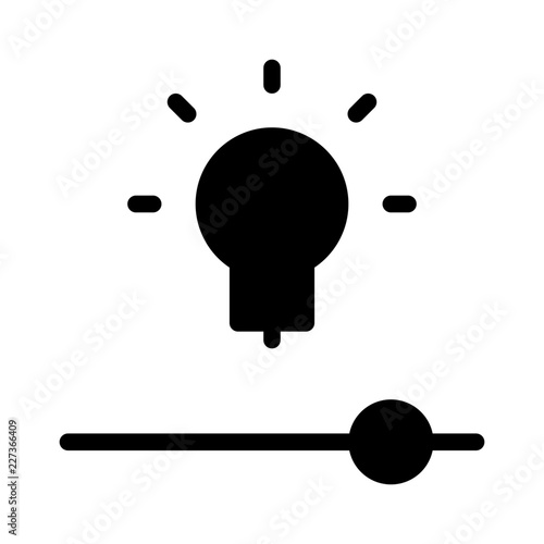 Efficacy Lamp Settings Slider Smart Home vector icon