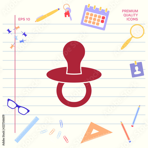 Baby pacifier -  icon