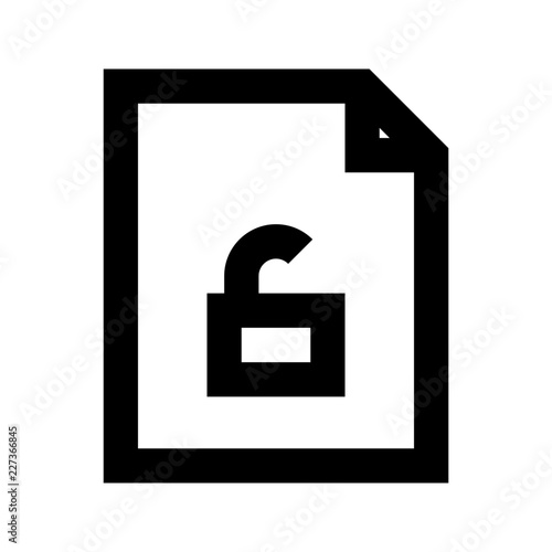 Document File Unlocked Gui Web vector icon