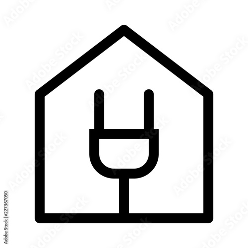 Electricity House Ecology Nature Environmental Protection Energy vector icon