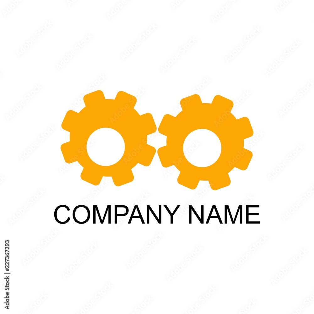 Fototapeta premium gear icon vector, flat design best vector icon