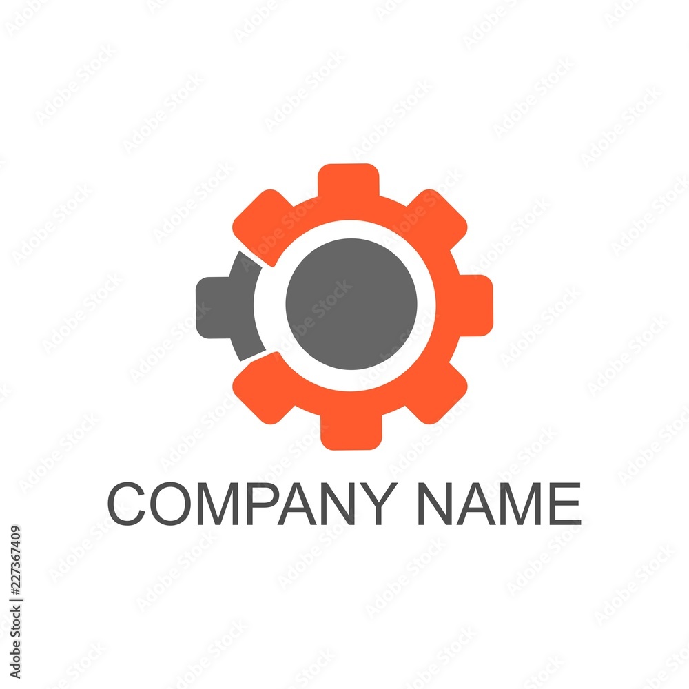 Fototapeta premium Cogwheel and development logo template