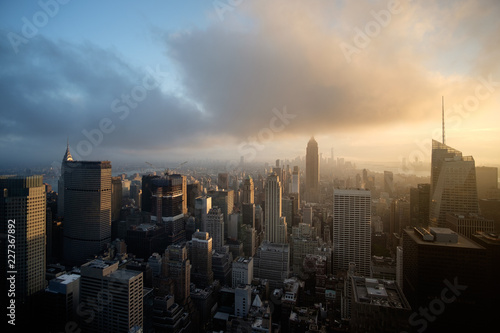Sun set over Manhattan from Rockeffeler center - Top of the rock © Michal