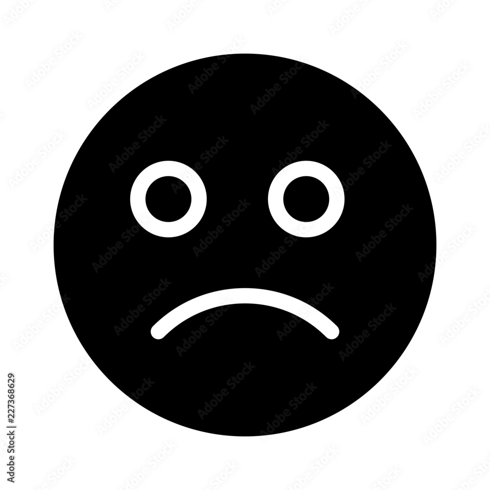 Fototapeta premium Emoji Sad Application Web Interface Software vector icon