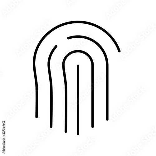 Fingerprint Security Safety Protect Lock Shield vector icon