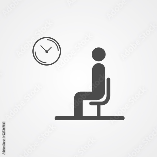 Waiting room vector icon sign symbol