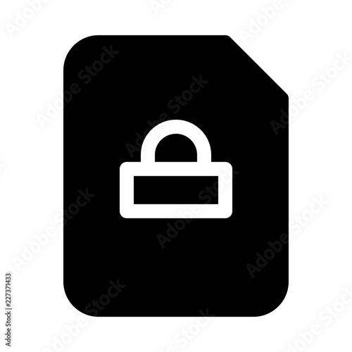 Document Lock Protect Protection Secure vector icon