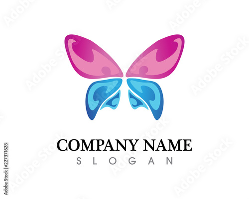 Vector - Butterfly conceptual simple, colorful icon. Logo. Vector illustration © Keypow