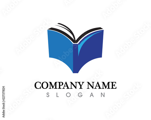 Book reading logo and symbols template icons app