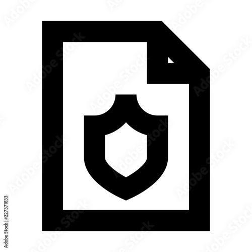 Document File Protect Gui Web vector icon