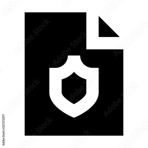 Document File Protect Gui Web vector icon