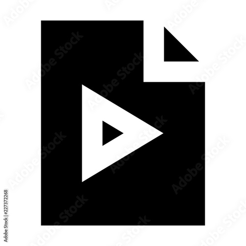 Document File Video Gui Web vector icon