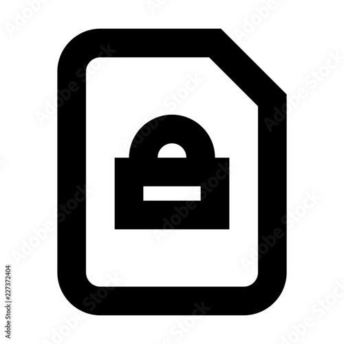 Document Lock Protect Protection Secure vector icon
