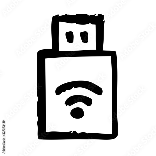 Dongle Wifi Electronics Devices Technology Products vector icon