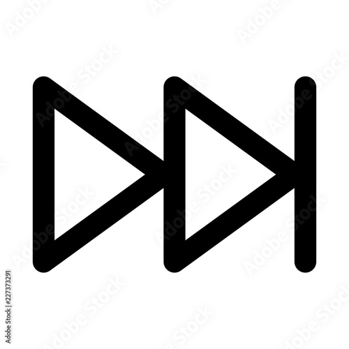 Fast Forward Videoplayer Interface Software Web Media vector icon