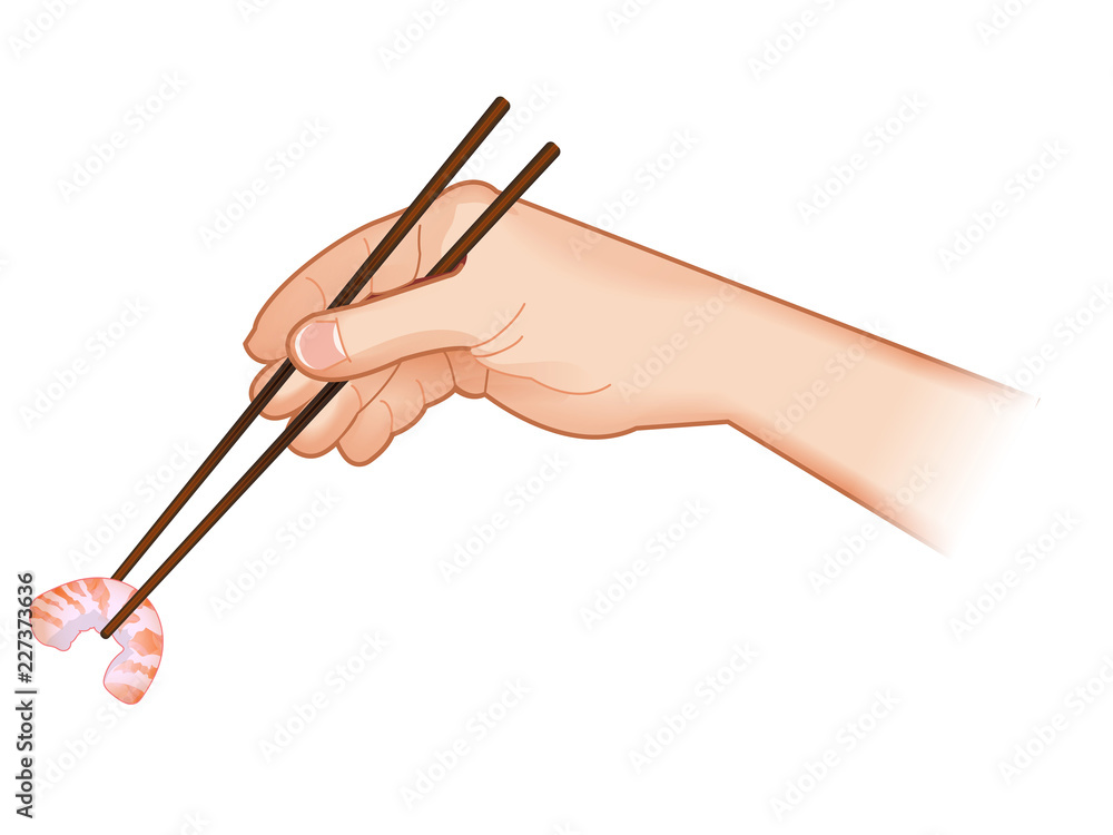 箸を持つ手 箸を持つ手