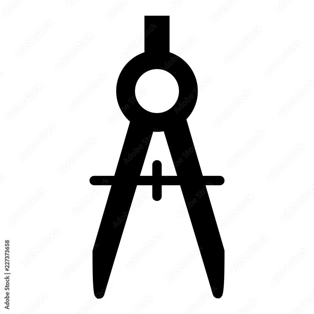 Drafting Compass Design Draw Architecture Architect vector icon Stock ...