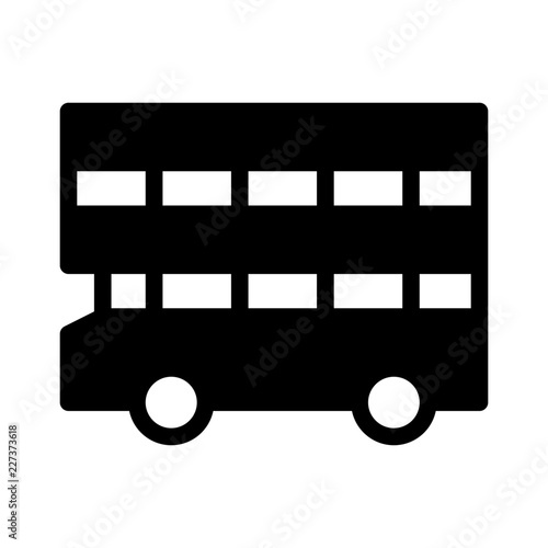 Double Decker City Town Map Locations vector icon